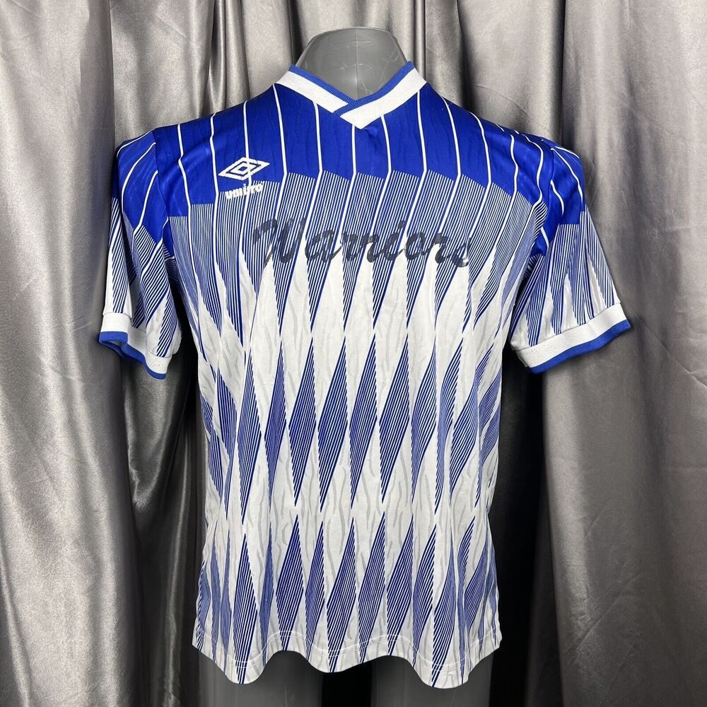 Umbro Soccer Jersey Mens L Warriors #15 USA Blue‎  90s Football Shirt Vintage